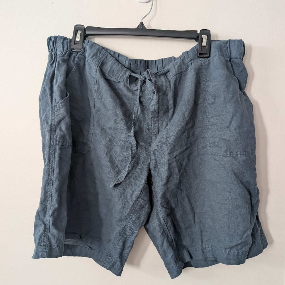 Columbia Mens Linen Cotton Dark Blue Shorts Size XL